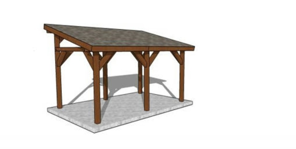 10×16 Lean to Pavilion Plans – PDF Download | MyOutdoorPlan | Garden Plans | Scoop.it
