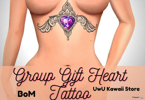 Heart Tattoo June 2021 Group Gift by UwU Kawaii Store | Teleport Hub - Second Life Freebies | Second Life Freebies | Scoop.it
