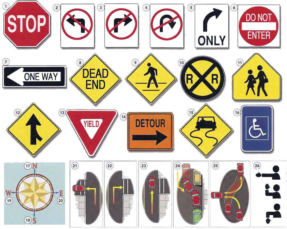 traffic signs and directions vocabulary pdf l