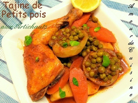 tajine jelbana, tajine de petits pois aux artichauts | recettes du ramadan  وصفات رمضان أطباق رمضان مطبخ رمضان | Scoop.it