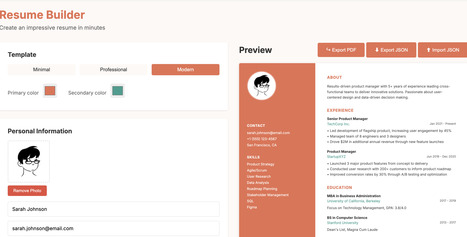 Resume Builder | Digital Delights for Learners | Scoop.it