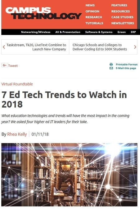 Siete tendencias tecnológicas en educación para 2018 | Educación, TIC y ecología | Scoop.it