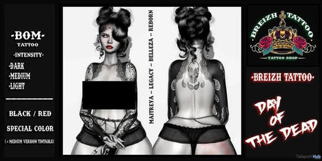 Day of The Dead Tattoo October 2026 Gift by Breizh Tattoo | Teleport Hub - Second Life Freebies | Second Life Freebies | Scoop.it