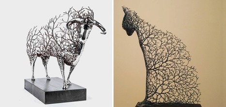 Ces sculptures d’animaux en branches métalliques sont réellement fascinantes | Essentiels et SuperFlus | Scoop.it