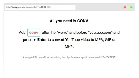 Herramienta para convertir vídeos de YouTube en MP3, GIF o MP4 añadiendo “conv” a la URL | TIC & Educación | Scoop.it