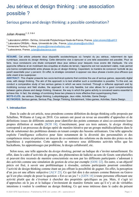 À lire - Jeu sérieux et design thinking : une association possible ? | Formation : Innovations et EdTech | Scoop.it