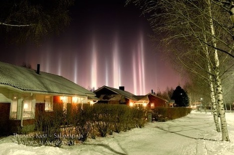 Stunning Photo of Light Pillars, Columns of Light Made Possible by Ice Crystals | Mobile Photography | Scoop.it