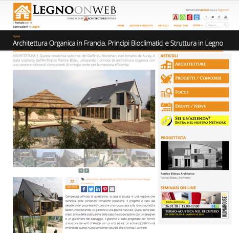 Architettura Organica in Francia. Principi Bioclimatici e Struttura in Legno ( Patrice Bideau Baden 2012 ) -LEGNOONWEB | Architecture, maisons bois & bioclimatiques | Scoop.it