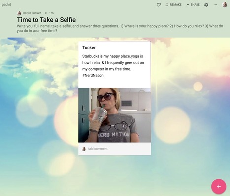 Padlet: Time to Take a Selfie Icebreaker | | Voices in the Feminine - Digital Delights | Scoop.it