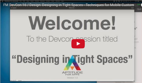 FM Devcon 2016 - Designing in Tight Spaces | ISO FileMaker Magazine | Learning Claris FileMaker | Scoop.it