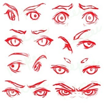 Image result for anime eyes drawing reference