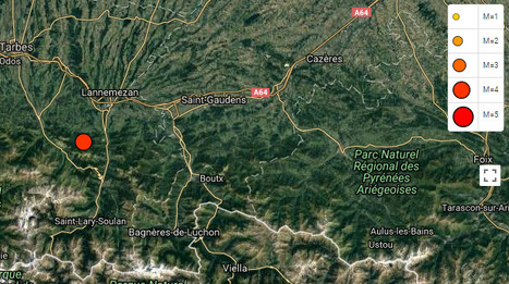 Événement sismique de magnitude 3.4 proche de Tarbes le 2 novembre 2017 | Vallées d'Aure & Louron - Pyrénées | Scoop.it