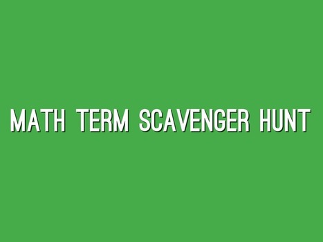 "Geometry Term Math Scavenger Hunt" - A Haiku Deck by Hunter Braddy | PHOTOS VIDÉOS : TRUCS, ASTUCES, MATÉRIEL | Scoop.it