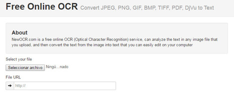 Free Online OCR - Convert JPEG, PNG, GIF, BMP, TIFF, PDF, DjVu to Text | TIC & Educación | Scoop.it