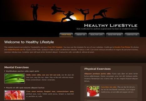 Health Fitness Blog CSS Website Template | Freakinthecage Webdesign Lesetips | Scoop.it