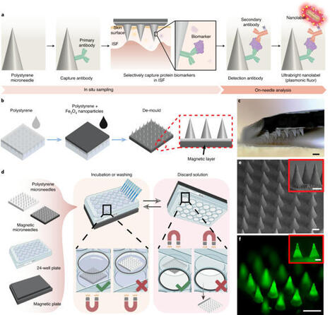 Microneedle patch for the ultrasensitive quantification of protein biomarkers in interstitial fluid | Intra-Dermal drug delivery: Opportunities and Challenges? | Scoop.it