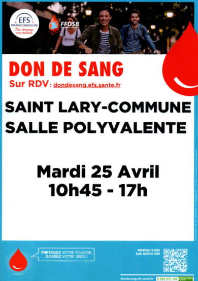 Collecte de sang à Saint-Lary Soulan le 25 avril | Vallées d'Aure & Louron - Pyrénées | Scoop.it