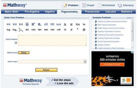 Mathway, realiza online diferentes tipos de cálculos matemáticos | Artículos CIENCIA-TECNOLOGIA | Scoop.it