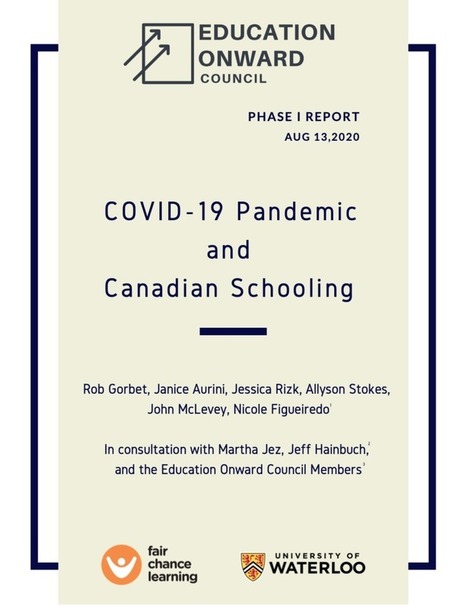 COVID-19 Pandemic and Canadian Schooling - Education Onward report | iGeneration - 21st Century Education (Pedagogy & Digital Innovation) | Scoop.it