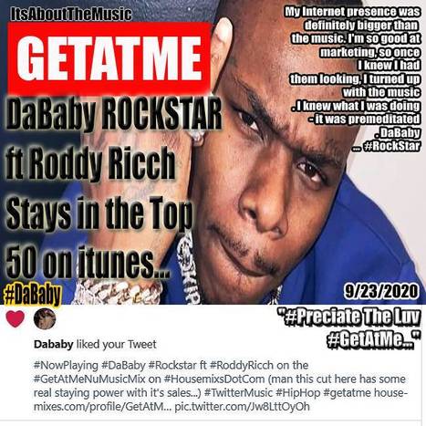 GetAtMe- DaBaby checkin in with GetAtMe #PreciateTheLuv my dude... #ItsAboutTheMusic | GetAtMe | Scoop.it
