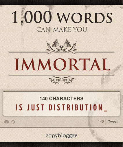 1000 Words Can Make You Immortal | Copyblogger | Writing_me | Scoop.it