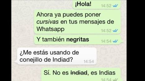 Cómo poner negrita, cursiva y tachar palabras en Whatsapp - BBC Mundo | Aplicaciones y Herramientas . Software de Diseño | Scoop.it