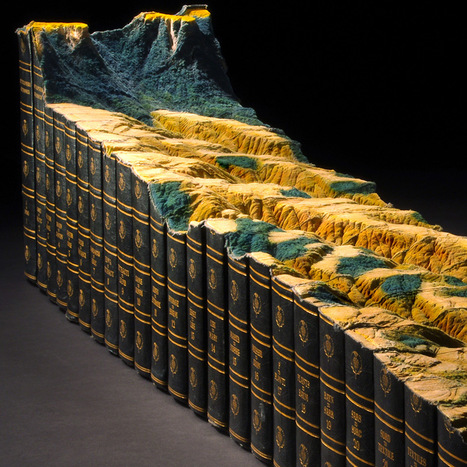 Artist Guy Laramée Carves a Mountainous Landscape from an Encyclopedia Britannica Set | Best of Design Art, Inspirational Ideas for Designers and The Rest of Us | Scoop.it