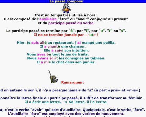 Passé composé - bases | TICE et langues | Scoop.it