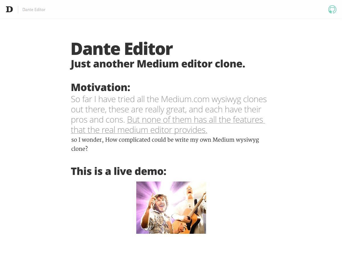 Medium editor