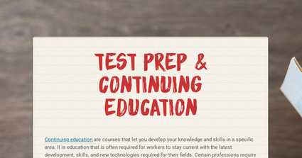 Test Prep & Continuing Education | Smore Newsletters for Business | Education & Teaching | Scoop.it