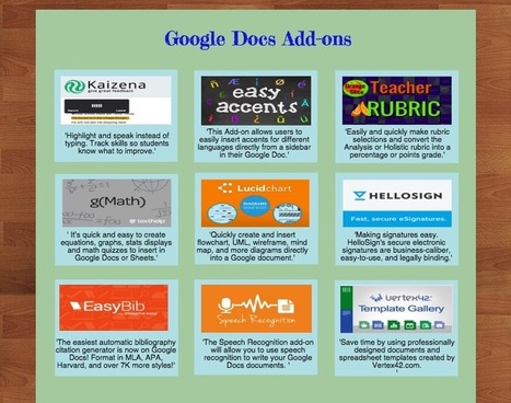 Here Is A Collection of Some Good Google Drive Add-ons for Teachers collated by Educators' tech  | iGeneration - 21st Century Education (Pedagogy & Digital Innovation) | Scoop.it