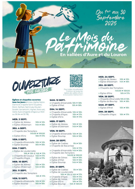 Mois du Patrimoine 2025 : ouverture des églises en Aure et Louron pour le mois de septembre | Vallées d'Aure & Louron - Pyrénées | Scoop.it