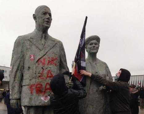 France, on en est là…. La statue de De Gaulle taguée « nik la France » | ACTUALITÉ | Scoop.it