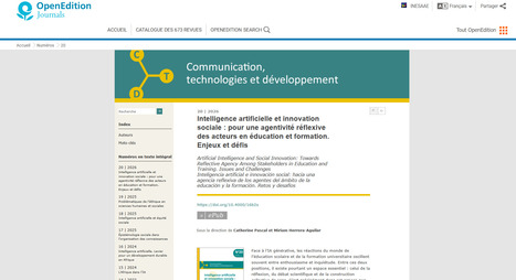 20 | 2026 Intelligence artificielle et innovation sociale : pour une agentivit&eacute; r&eacute;flexive des acteurs en &eacute;ducation et formation. Enjeux et d&eacute;fis | Intelligence artificielle g&eacute;n&eacute;rative et p&eacute;dagogie | Scoop.it