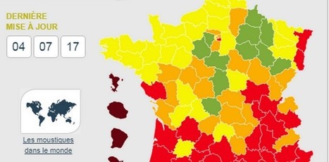 Moustique tigre : la carte des 33 départements dans le rouge | Biodiversité - @ZEHUB on Twitter | Scoop.it