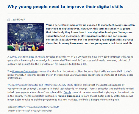 Why young people need to improve their digital skills | e-Skills | eLeadership | ICT | E-Learning-Inclusivo (Mashup) | Scoop.it