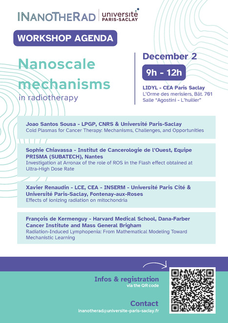 RAPPEL ! Workshop iNanoTheRad - Mardi 2 décembre 2025 | Life Sciences Université Paris-Saclay | Scoop.it