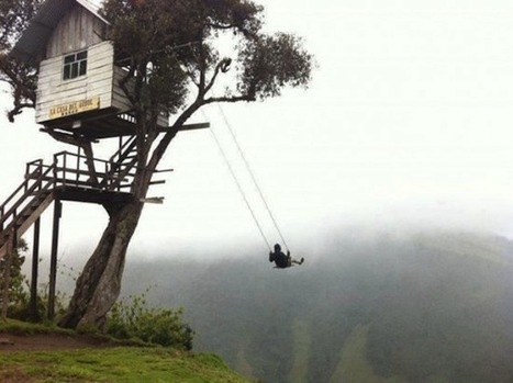 A Swing That Sits At The 'END' Of The World | Le BONHEUR comme indice d'épanouissement social et économique. | Scoop.it