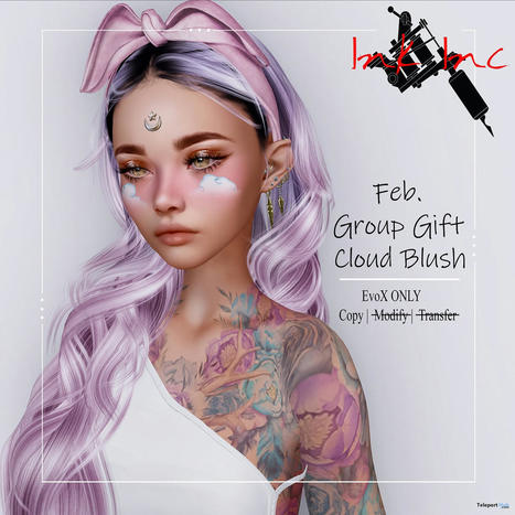 Cloud Blush February 2022 Group Gift by Ink Inc. Tattoos | Teleport Hub - Second Life Freebies | Second Life Freebies | Scoop.it