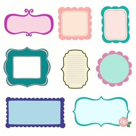 Free Vector Scrapbook Frames Labels & Journal Tags - StarSunflower Studio | Drawing References and Resources | Scoop.it