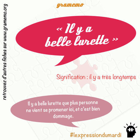 Il y a belle lurette — #lexpressiondumardi 221/52 | FLE CÔTÉ COURS | Scoop.it