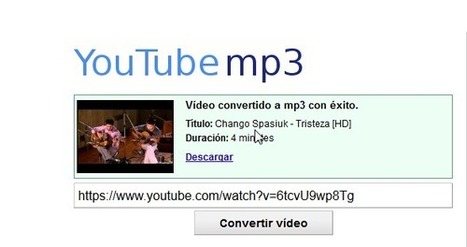 Convertir Vídeos de Youtube a archivos de audio en mp3 | TIC & Educación | Scoop.it
