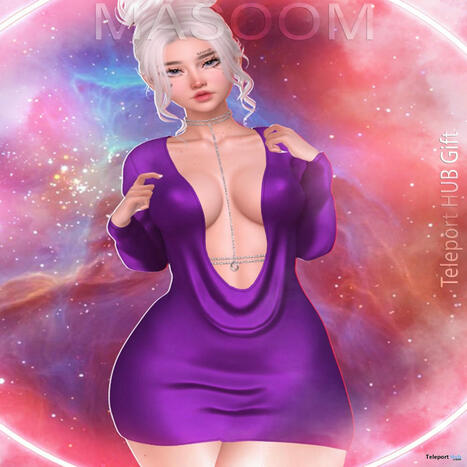 Pure Seduction Dress Purple Teleport Hub Group Gift by Masoom | Teleport Hub - Second Life Freebies | Second Life Freebies | Scoop.it