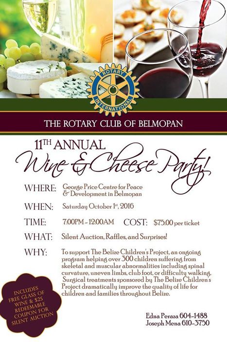 Rotary 11th Wine & Cheese Fundraiser | Cayo Scoop!  The Ecology of Cayo Culture | Scoop.it