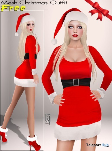 Mesh Christmas Sexy Outfit by TuTy's | Teleport Hub - Second Life Freebies | Teleport Hub | Scoop.it