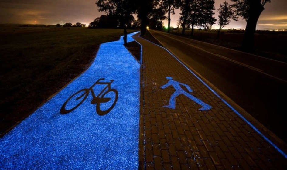 Une bonne idée... les pistes cyclables fluorescentes | Une semaine d'actu - Newsletter de veille de l'AURH | Scoop.it