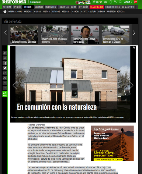 "En comunión con la naturaleza. arquitecto francés Patrice Bideau "- Reforma Entremuros Mexico | Architecture, maisons bois & bioclimatiques | Scoop.it