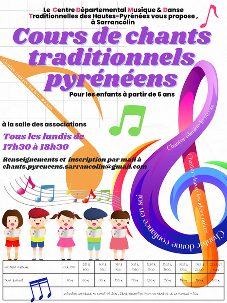 Cours de chants traditionnels pyrénéens pour enfants à Sarrancolin | Vallées d'Aure & Louron - Pyrénées | Scoop.it