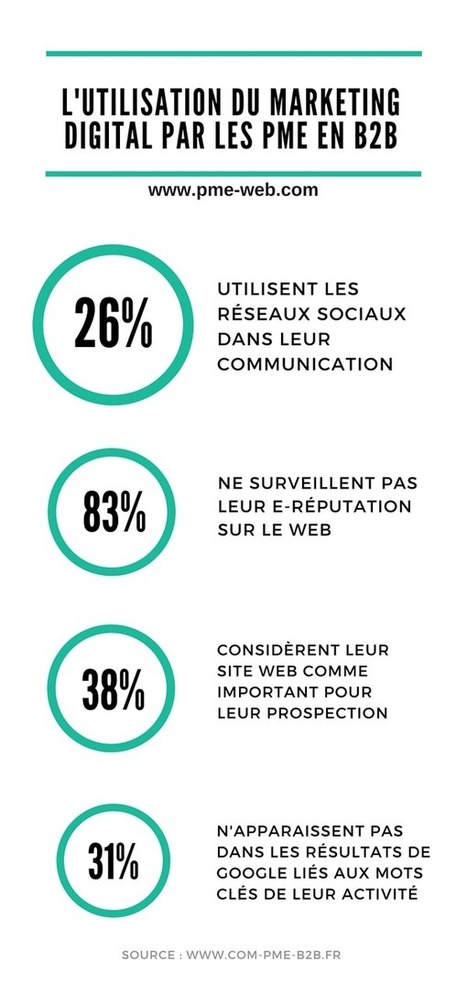 Étude de l'utilisation du marketing digital par les PME en B2B [Infographie] | Digital Marketing | Scoop.it