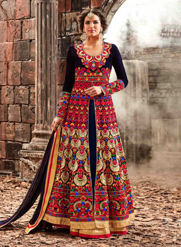 lehenga frock style